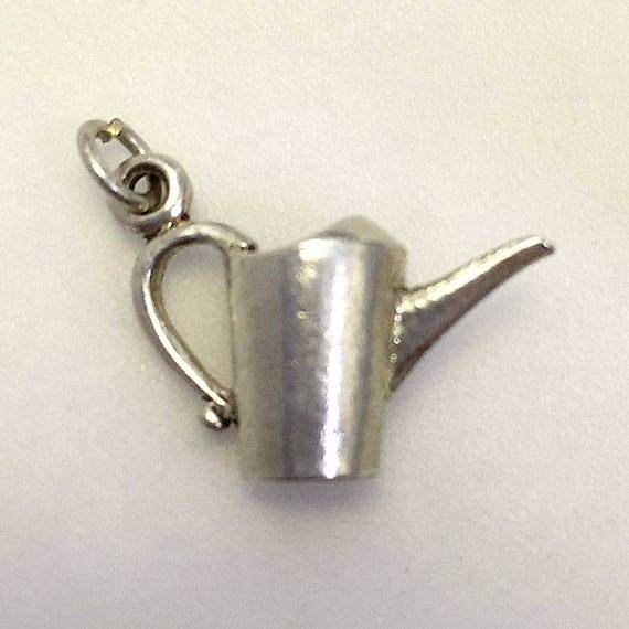 WATERING CAN GARDENING 3D CHARM 925 STERLING SILVER