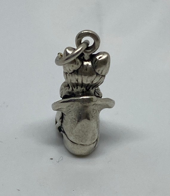Vintage solid sterling “Puss in Boots” charm with… - image 3