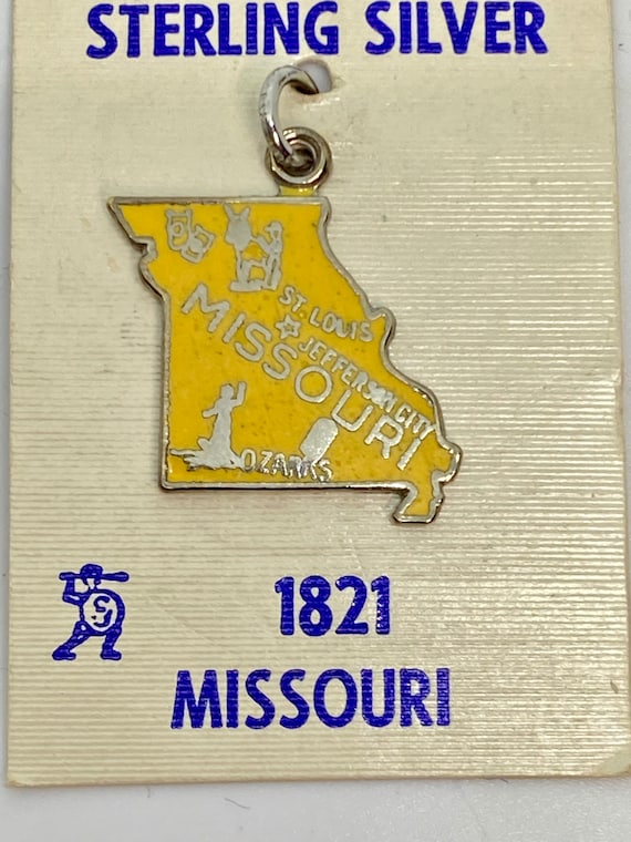 New old stock vintage enamel Missouri charm