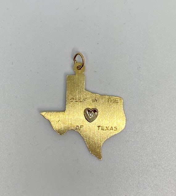 Custom made vintage Texas charm engraved “Deep in 