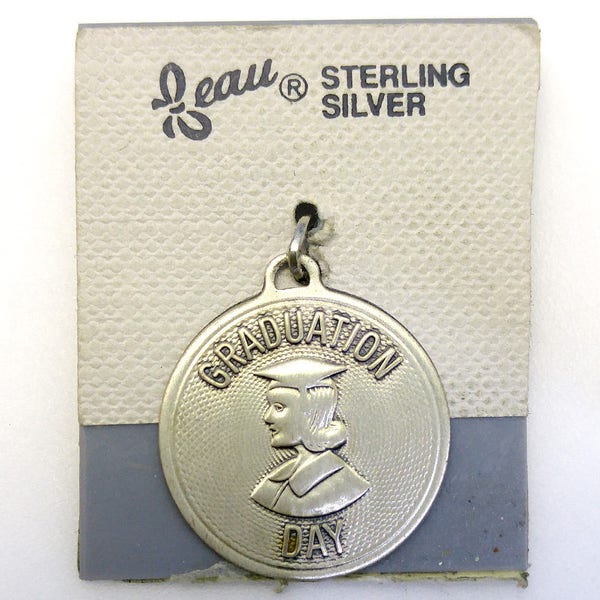 Vintage Beaucraft Graduation Day Charm, BEAU 925 Sterling Graduate in Cap