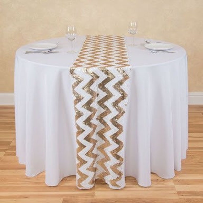 Sequins Gold Table Runner Image 0
