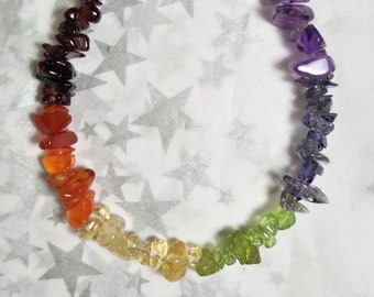 LGBT+ Gemstone chip bracelet - Pride