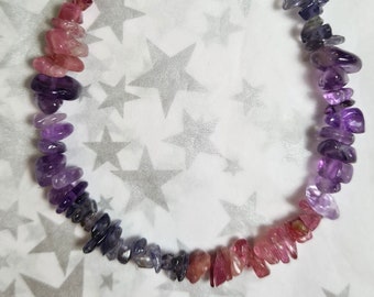 LGBT+ Gemstone chip bracelet - Bisexual