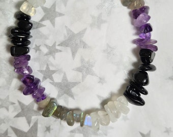 LGBT+ Gemstone chip bracelet - Demisexual