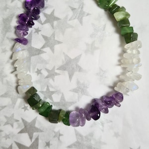 LGBT+ Gemstone chip bracelet - Genderqueer.