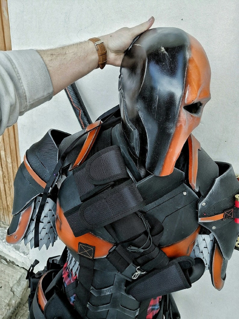 Deathstroke Helmet Mask one eye Batman Arkham Origins Etsy