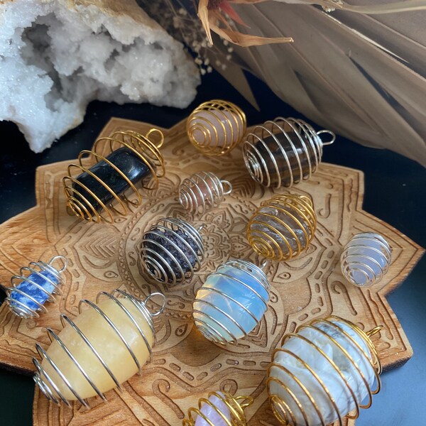 Wire Cage for Crystals Etsy