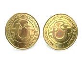 Horseshoe Cufflinks - Lucky Cuff links - Coin Cufflinks - Good Luck Coin Cuff links - Money Cufflinks - Medallion Cuff links - Gift Idea