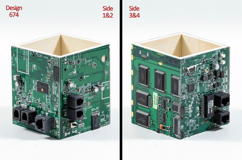 Circuit Board Pencil Pen holder, Computer Industrial look, with engineer feel for the IT nerd in your life. Office geek cool practical gift 674 - One of a kind