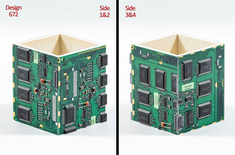 Circuit Board Pencil Pen holder, Computer Industrial look, with engineer feel for the IT nerd in your life. Office geek cool practical gift 672 - One of a kind