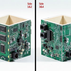 Circuit Board Pencil Pen holder, Computer Industrial look, with engineer feel for the IT nerd in your life. Office geek cool practical gift 678 - One of a kind