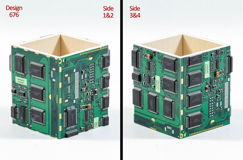 Circuit Board Pencil Pen holder, Computer Industrial look, with engineer feel for the IT nerd in your life. Office geek cool practical gift 676 - One of a kind