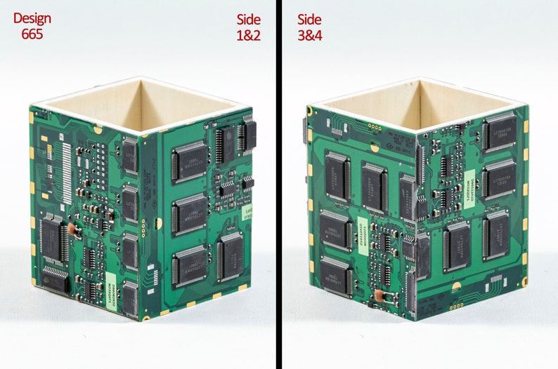 Circuit Board Pencil Pen holder, Computer Industrial look, with engineer feel for the IT nerd in your life. Office geek cool practical gift 665 - One of a kind