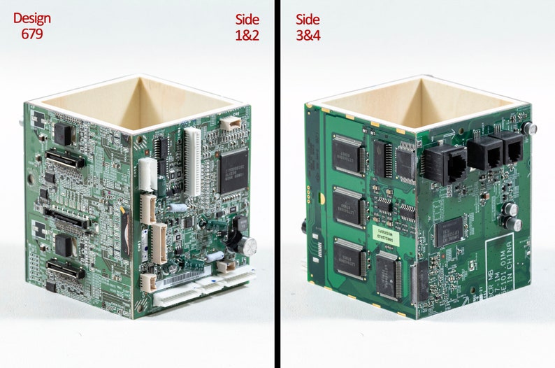 Circuit Board Pencil Pen holder, Computer Industrial look, with engineer feel for the IT nerd in your life. Office geek cool practical gift 679 - One of a kind