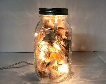 Mason Jar Accent Light - Lights & Shells