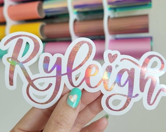 Custom Name Decal | Hand lettered Script Font | Bridesmaid Name Decal Tumbler, Cup | Single Color Handlettered Script Name Decal | One Color