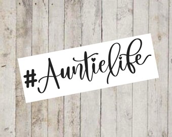 aunt gift 6.5/" WORLD/'S BEST AUNTIE vinyl decal car window laptop sticker