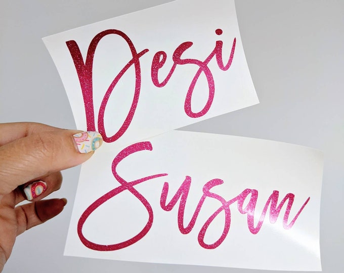 Name Decal | Script Font Calligraphy | Custom Name Decal | Opal ...