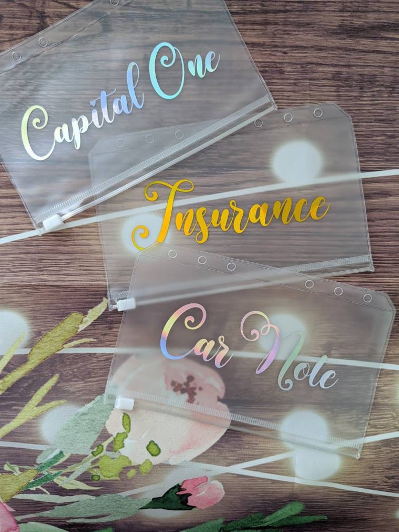 Cash Envelopes A6 size Plastic Cash Envelopes Hole punched Etsy