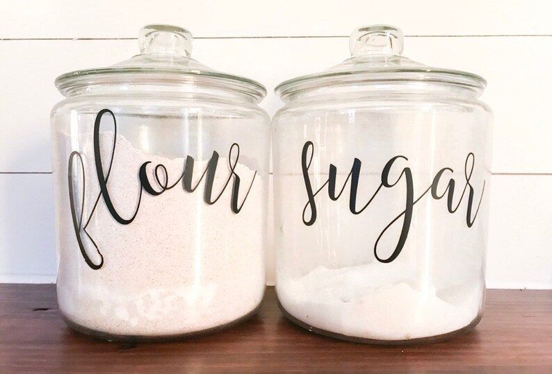 Pantry Storage Container Labels Kitchen Vinyl Decal Organization