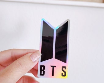 BTS Logo Holographic Sticker | BTS Sticker | Gift for bts Army