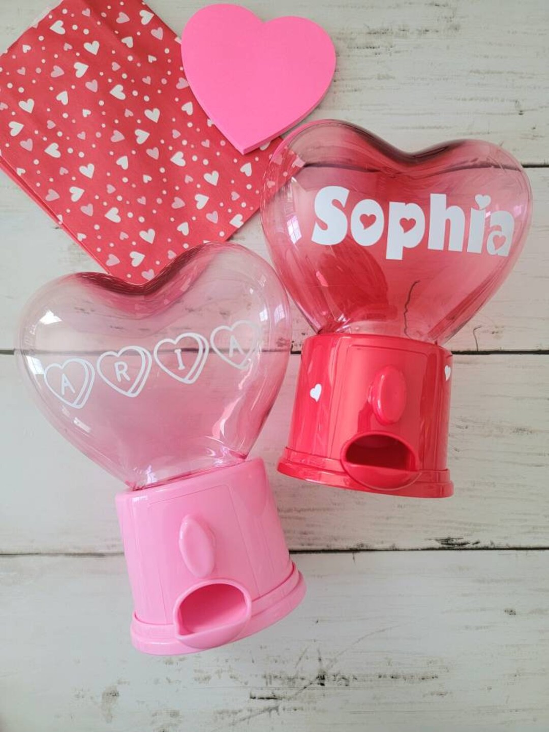 Heart Shaped Candy Dispenser Personalized Heart Candy Dispenser