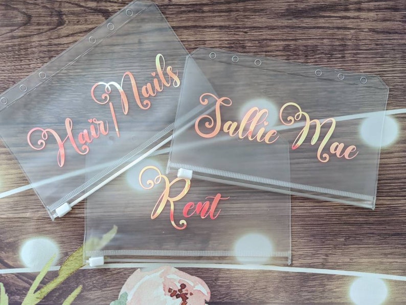 Cash Envelopes A6 size Plastic Cash Envelopes Hole punched Etsy