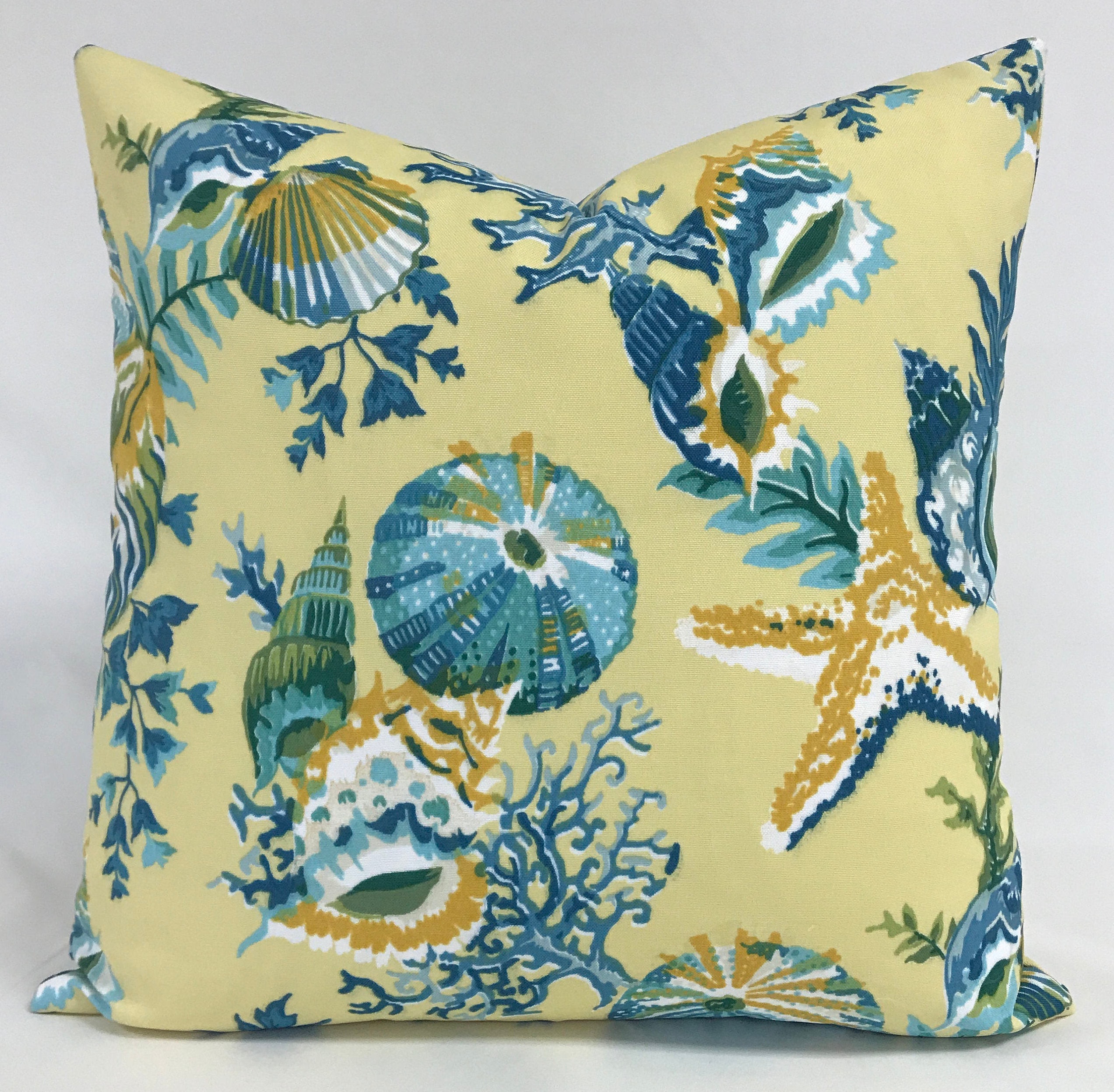 Pillow Cover Outdoor Fabric Seashore Pillow Coastal Etsy
