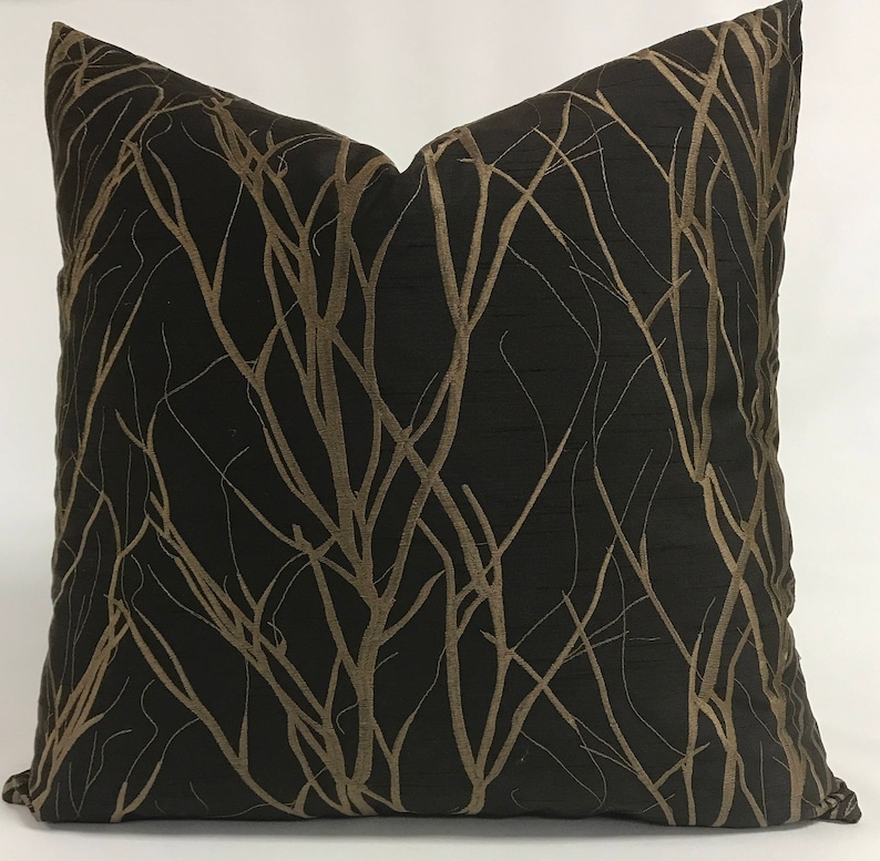 Pillow Cover Chocolate Brown Background Designer Pillows by FeniasHomeDecor on Etsy