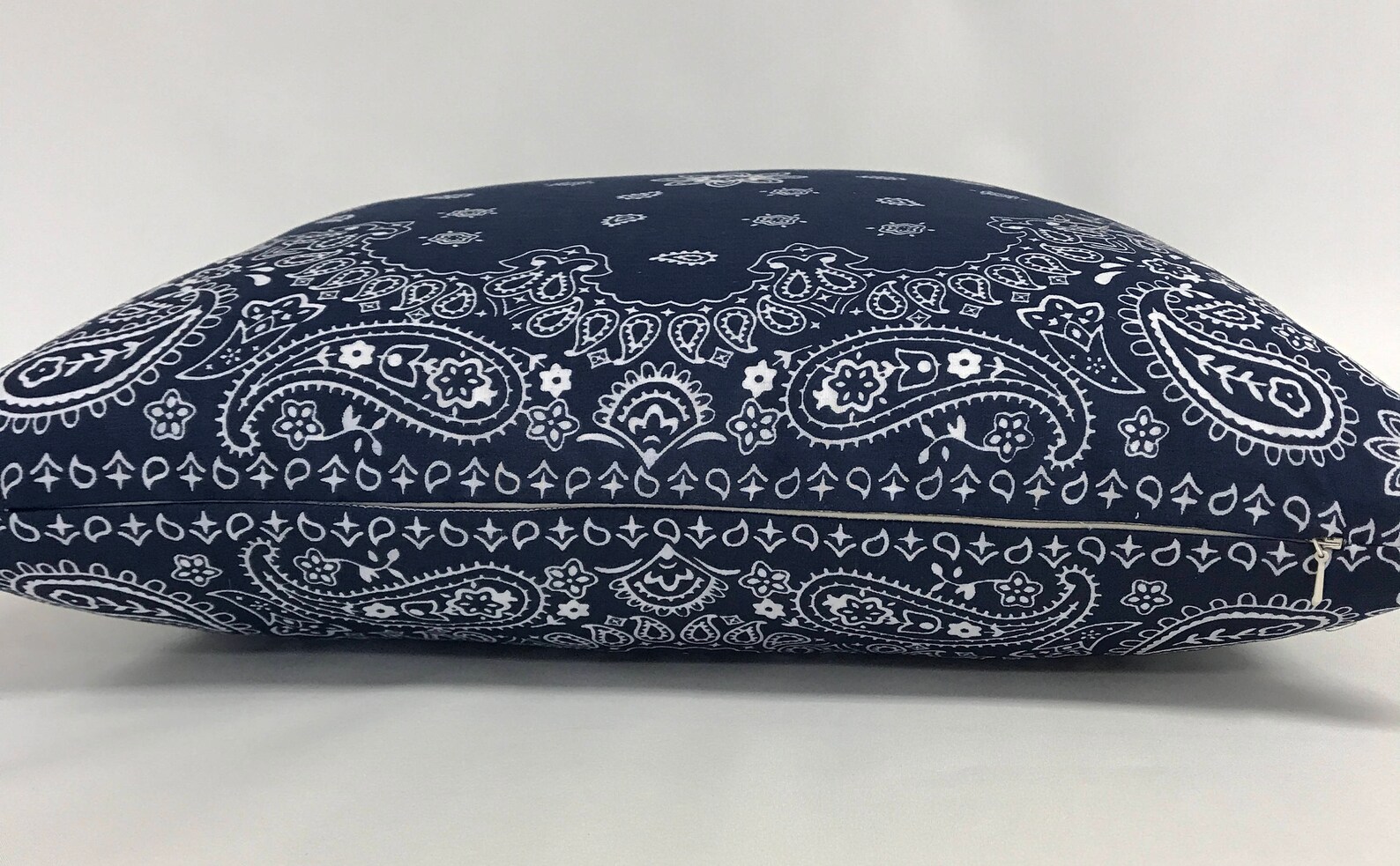 Pillow Cover Bandana Pillow Navy Bandana Pillow Country Etsy