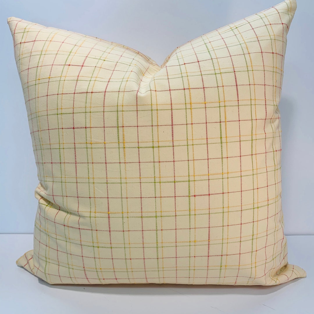 Pillow Cover Yellow Pillow Yellow Plaid Pillow Kids Etsy