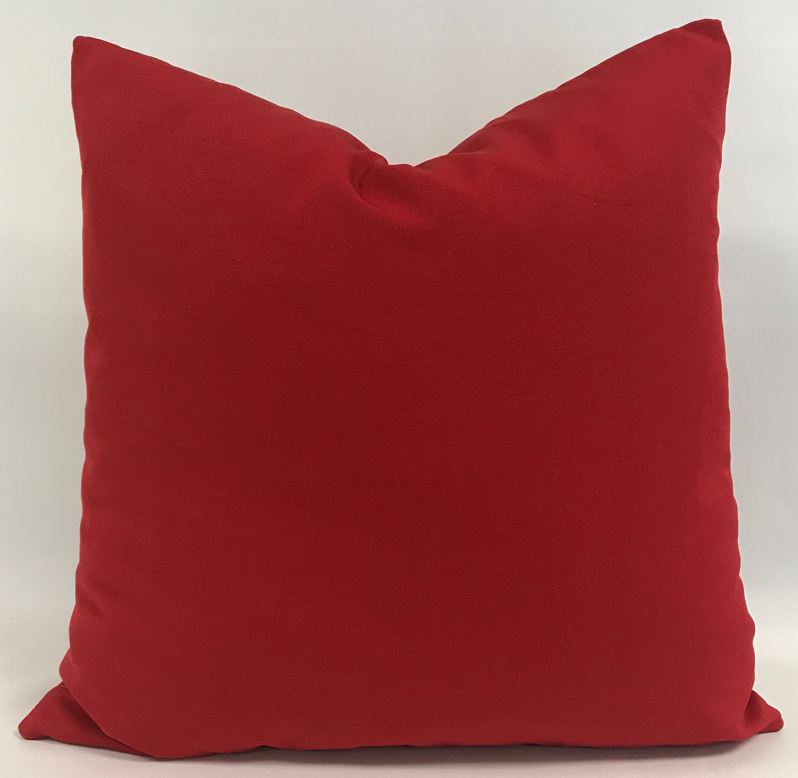 Pillow Cover Outdoor Pillow Cherry Red Pillow Solid Red Etsy