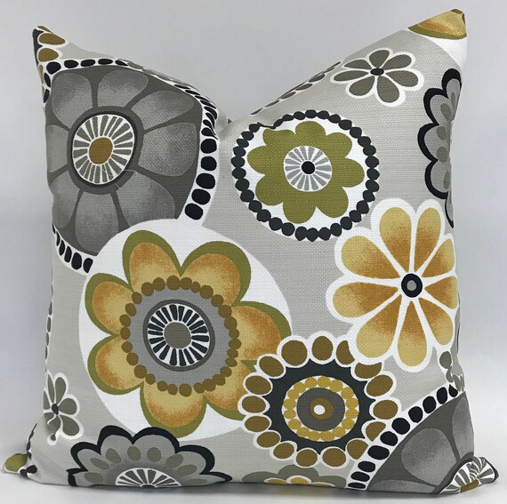 modern floral pillow