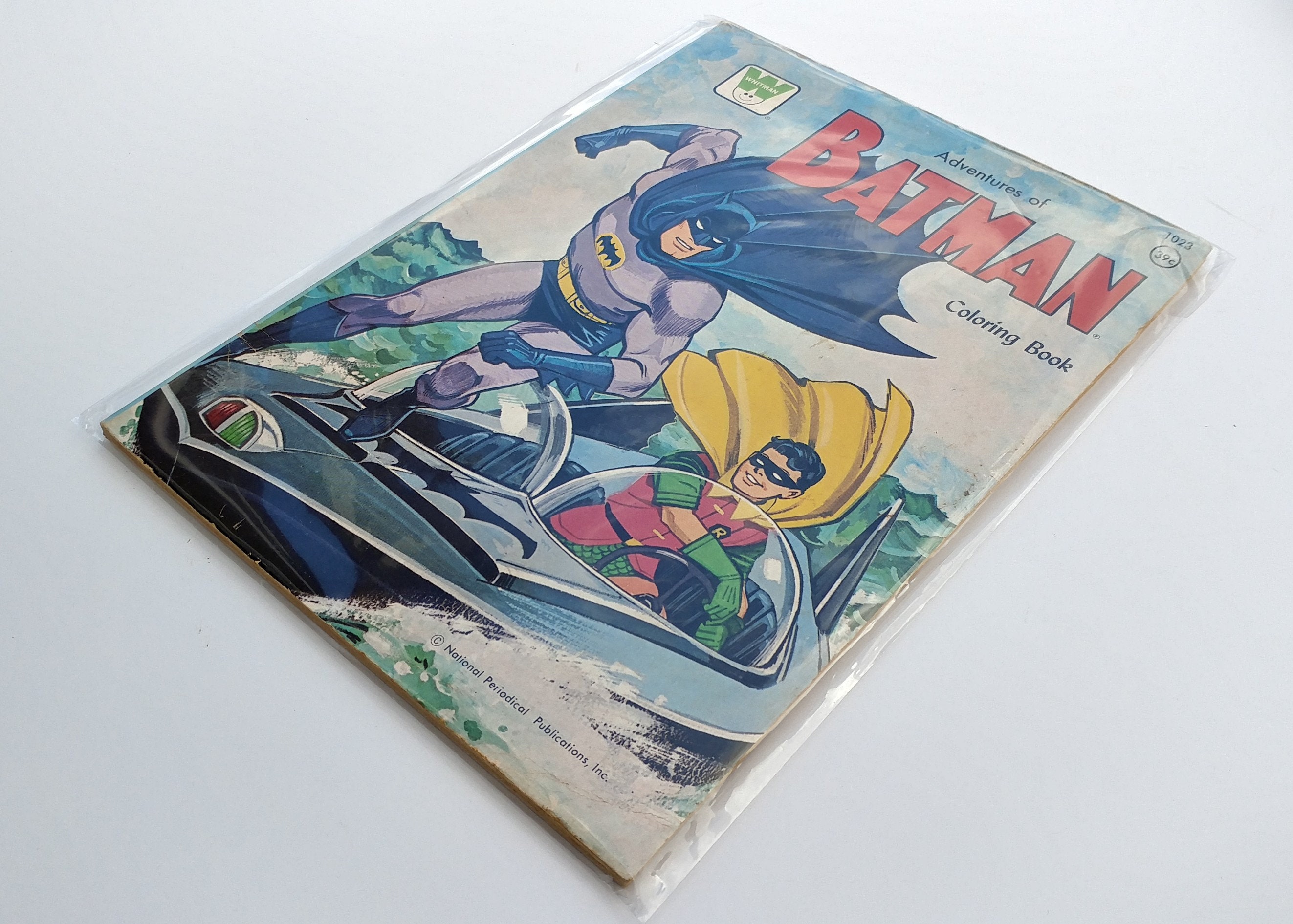 Vintage 1966 unused Batman and Robin Coloring Book FREE DOMESTIC