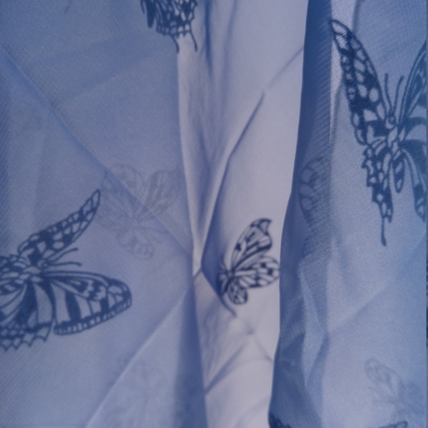 Vintage Blue Butterfly Scarf