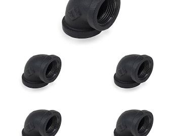 Rustic State Industrial Plumbing Galvanized Iron Pipe Rust Free 3//4 Inch for DIY Projects 6 Inch Long Black Set of 5