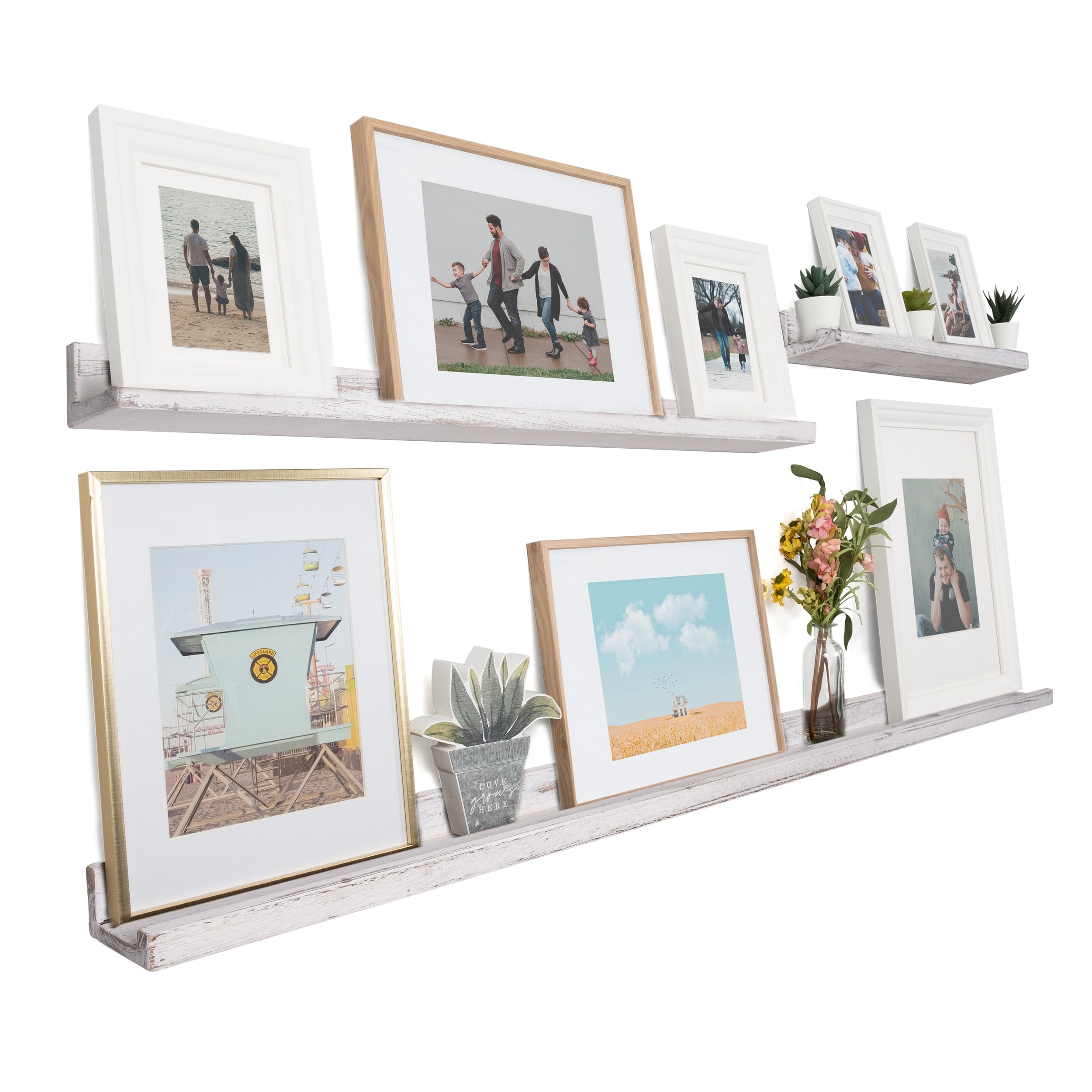 Rustic State Ted Narrow Picture Ledge Shelf Display Set of 6 - Etsy