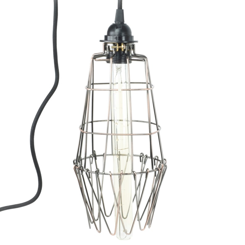 Bronze Tower Cage Pendant Light With 15 Toggle Image 0