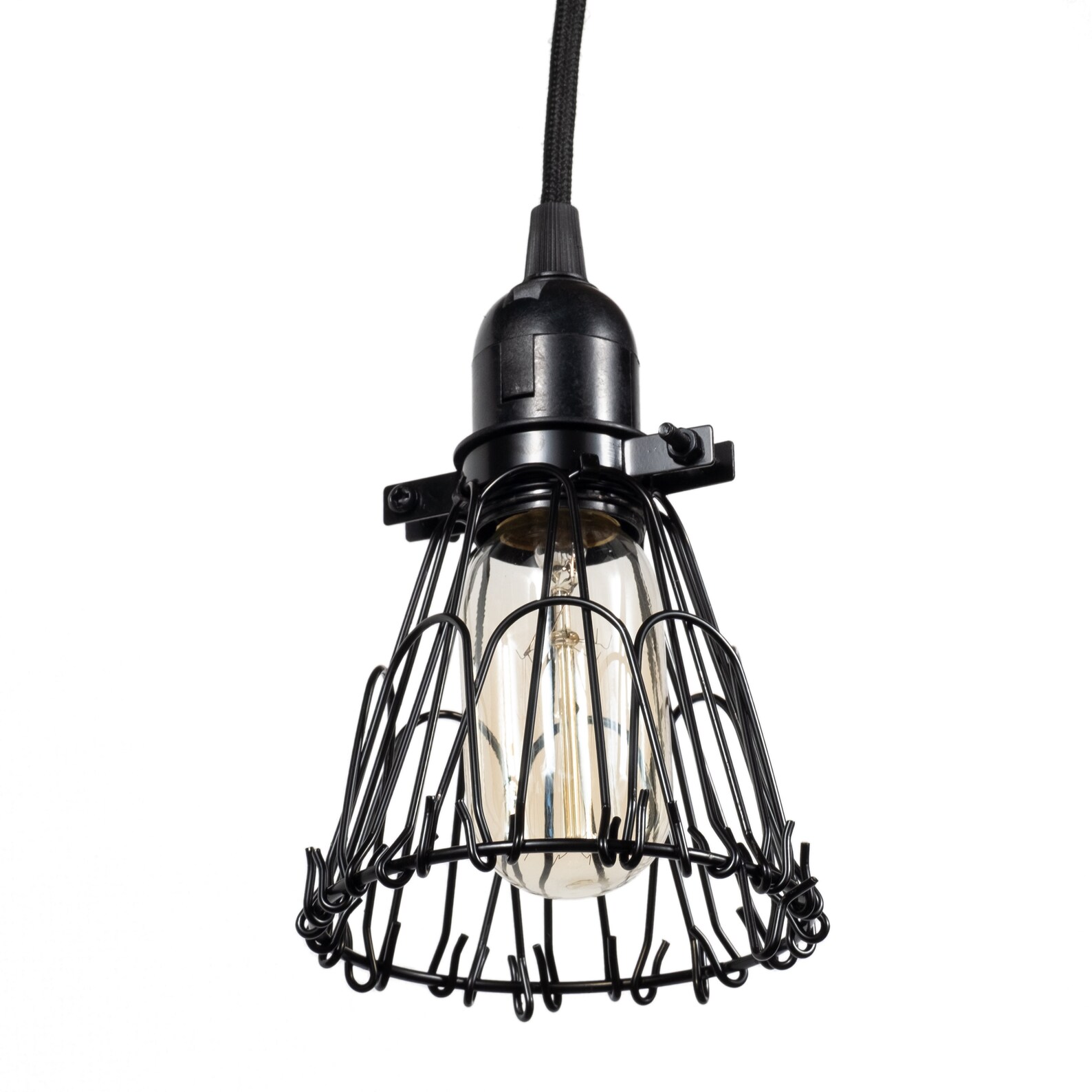 Rustic State Lamp Small Light Cage Metal Lamp Shade Black Etsy