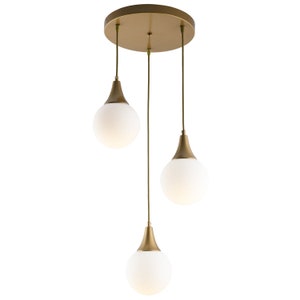 Rustic State Damla 3-Light Pendant Light Brushed Gold