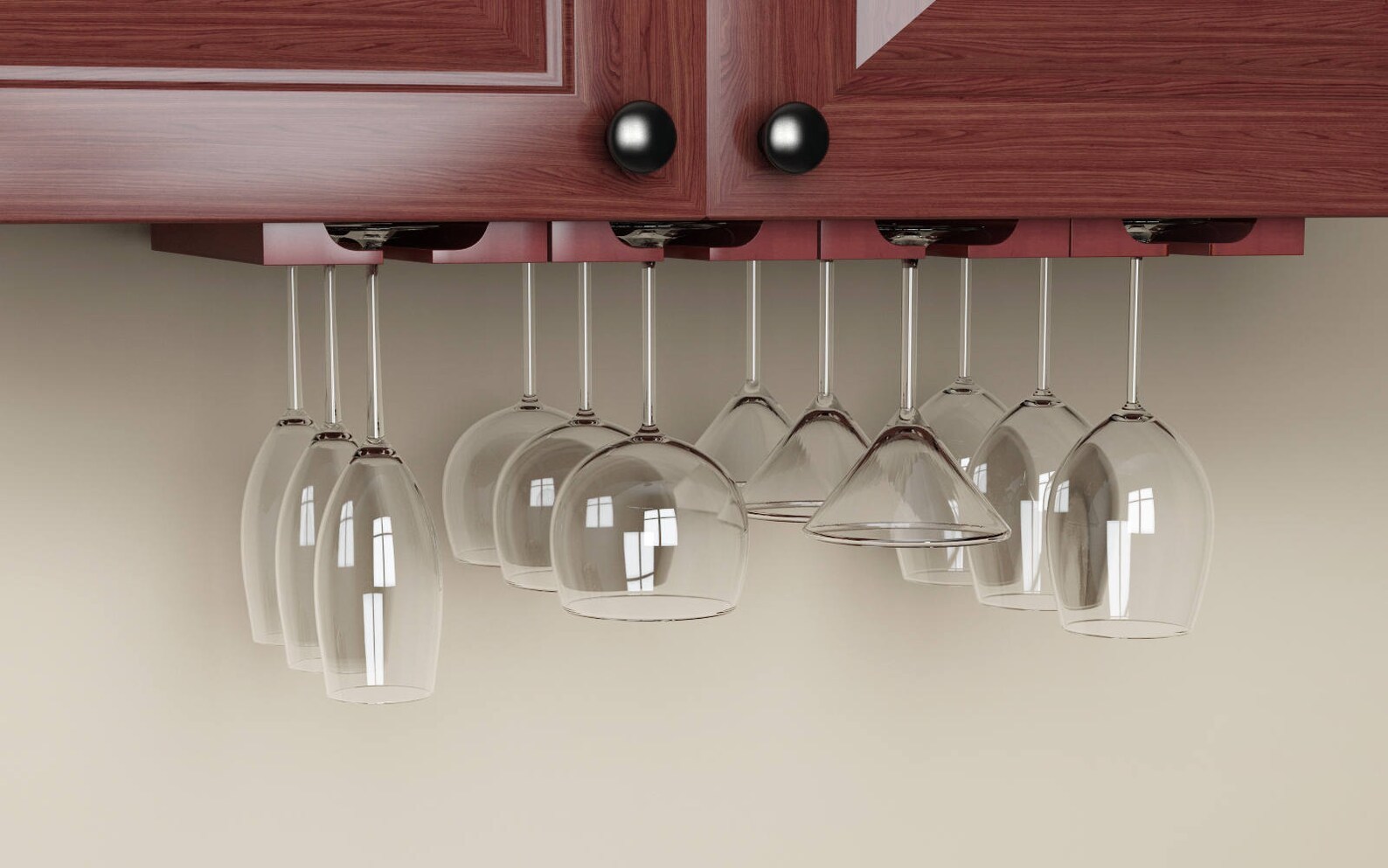 Under Hanging Adjustable Stemware Rack by Rustic State Etsy