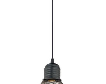 Rustic State Pia 1-Light Pendant Light with Cage