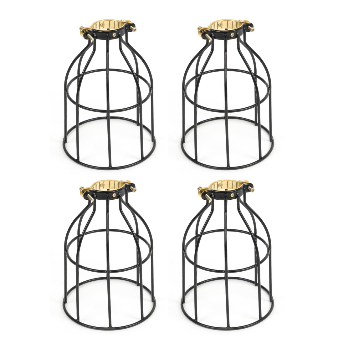 Rustic State Lamp Curved Light Cage Metal Lamp Shade Black Etsy