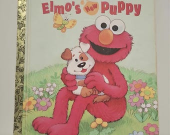 Elmo’s New Puppy - 1998 - Vintage Little Golden Book