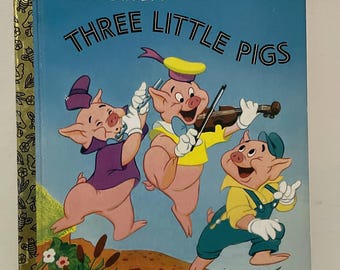 Three Little Pigs - 2004 - Vintage Little Golden Book - VGC