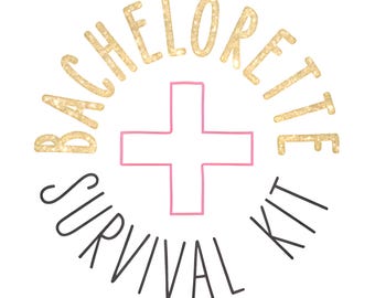 Set of 24 Bachelorette Party Hens Night Survival Kit Stickers for Party Favors Bridemaid Funny