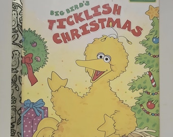 Big Bird’s Ticklish Christmas - 1997 - Vintage Little Golden Book | Good Cond