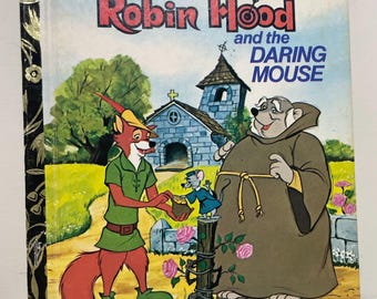 Robin Hood and the Daring Mouse - 1974 Vintage Little Golden Book - VGC