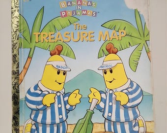Bananas in Pyjamas The Treasure Map - Vintage Little Golden Book - 1998